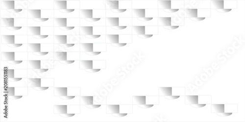 Minimal abstract dark black and white background of victor art cube. Geometric tiles and blocks creative mosaic pattern seamless style cube background. illustration.