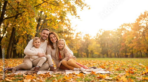Captivating autumn portrait in a serene park setting
