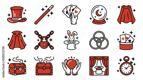 Magic tricks and illusion items.
