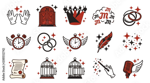 Magical icons and symbols.