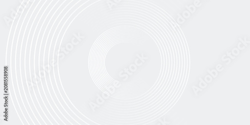 Cuadro en lienzo Abstract white glowing geometric lines on gray background