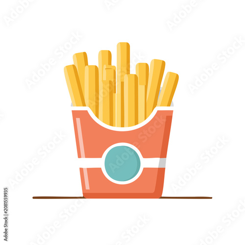 French Fries in a Red Container