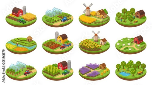 Agricultural farming landscapes and activities