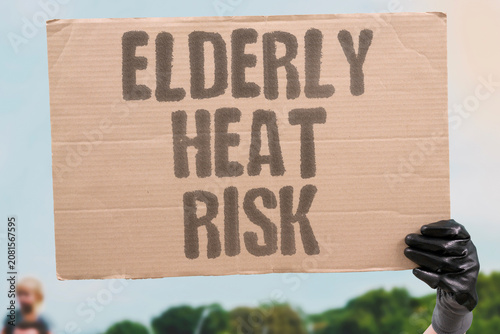 Schilderij op canvas "Elderly heat risk" Older adults are especially vulnerable