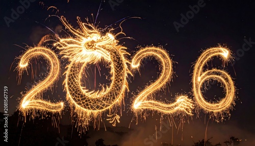 Year of the Dragon 2026 Fireworks Display Celebration.