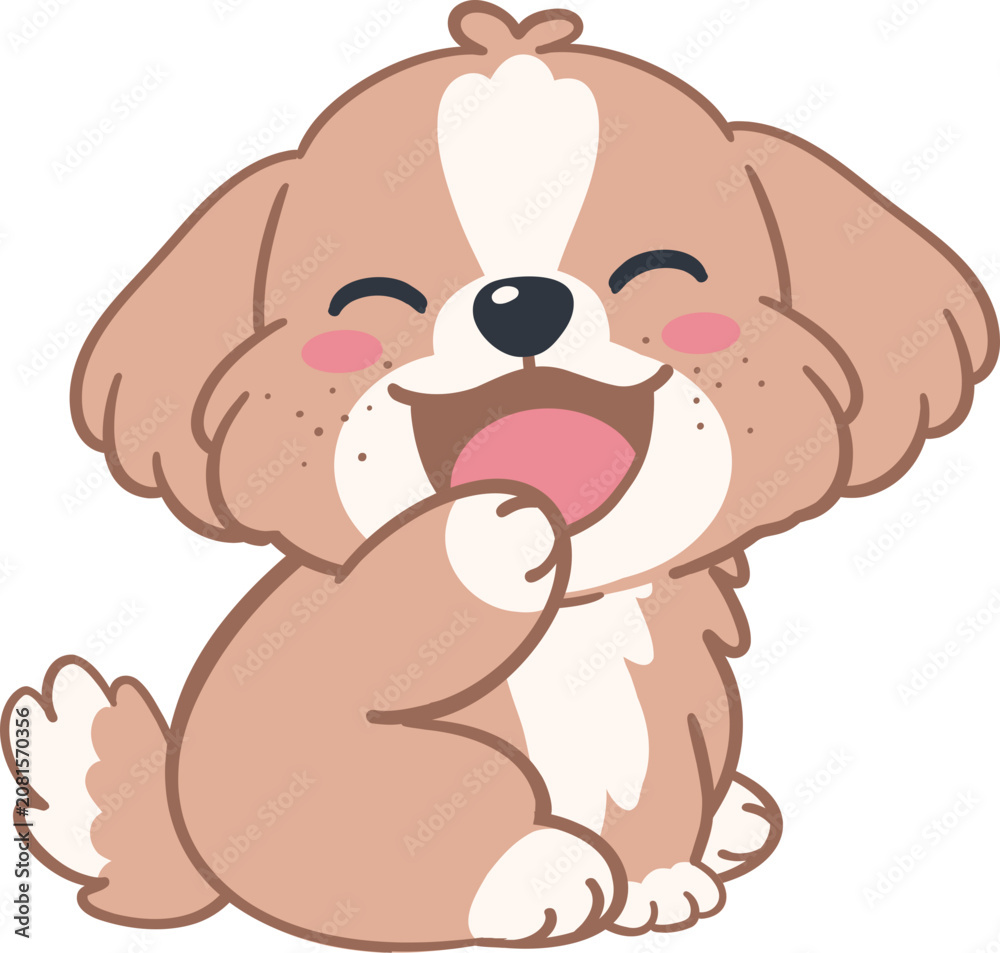 Obraz premium Dog Cute Puppy Flat Clipart