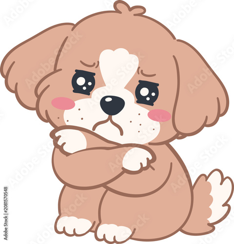 Dog Cartoon Expression Sticker Set