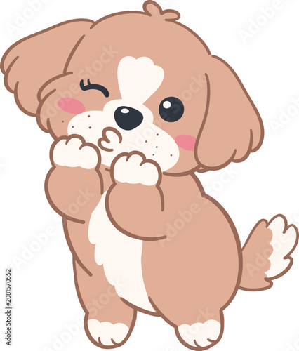 Dog Puppy Cute Flat Illustration