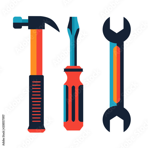 Hammer, Screwdriver, and Wrench Tools