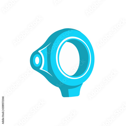 Abstract blue shape