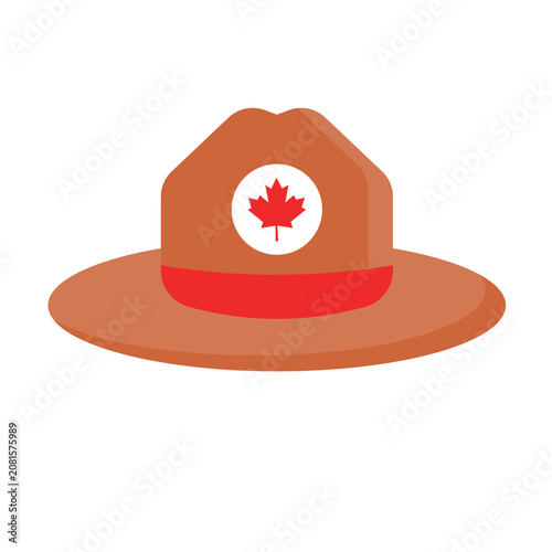 Schilderij op canvas Canada Ranger Hat Illustration