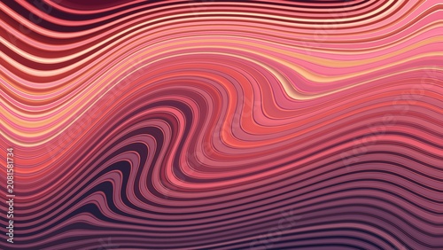 Abstract Red Wave Lines Background with Glowing Light Spiral Curves and Modern Digital Pattern Design Illustration for Wallpaper Backdrop