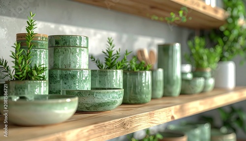 Modern greenhouse interior with rows of green plants.