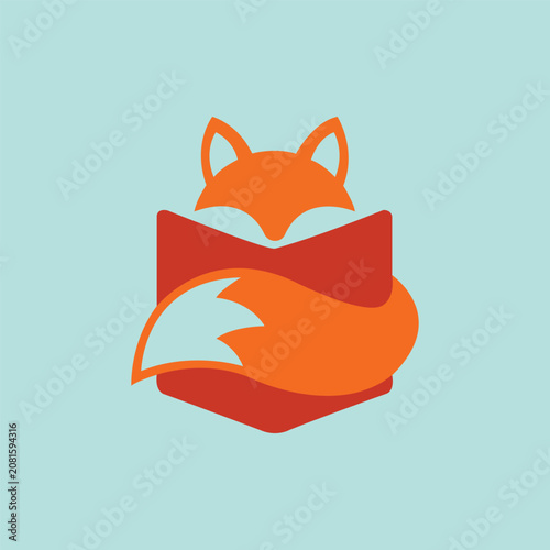 Creative Fox Reading Book Logo