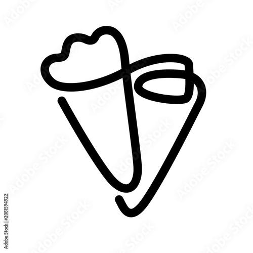 Crepes in Monochrome Line Art