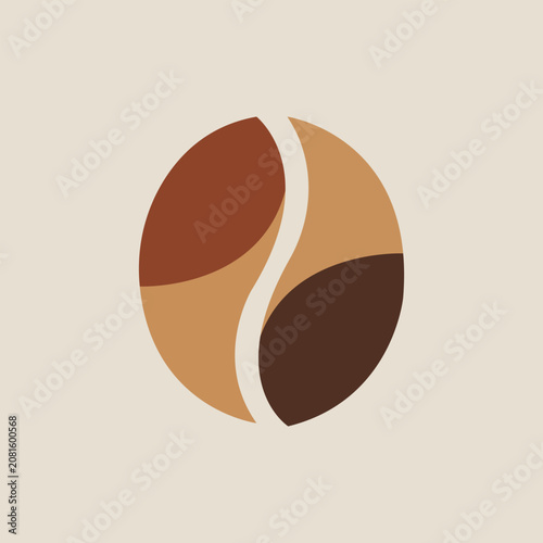 Minimalist Abstract Coffee Bean Logo