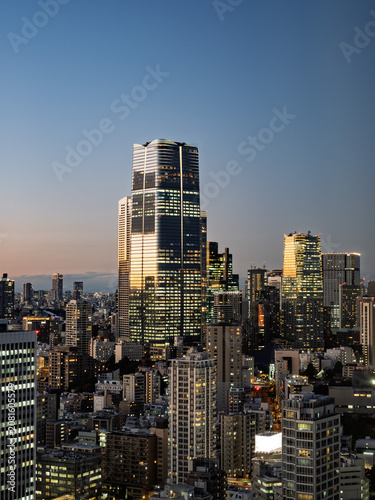 Modern Tokyo cityscape at d...