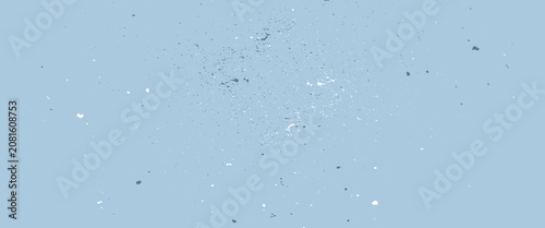 Sparkling silver glitter on blue background banner texture. Abstract holiday blurred lights header. Wide screen wallpaper. Panoramic web banner with copy space for design. eps 10
