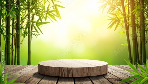 Serene outdoor patio with rattan furniture and palm trees.