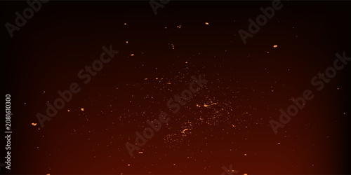 Fire Sparks Bonfire Embers Abstract Creative illustration visual effect over dark (black) background bonfire. eps 10