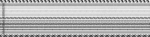 Fotografie Ancient Greek border, old roman geometric frame