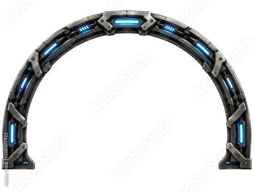 Sci Fi Tech Frame. Futuristic Borders PNG Transparent Background
