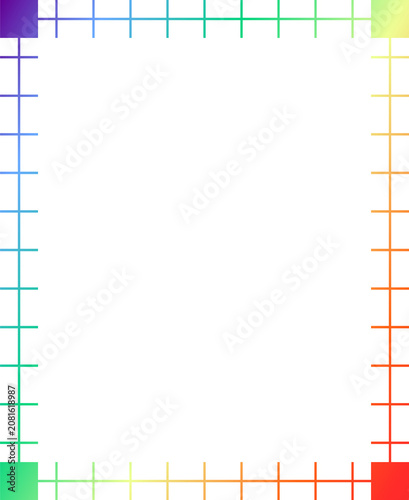Polygon rainbow line frame