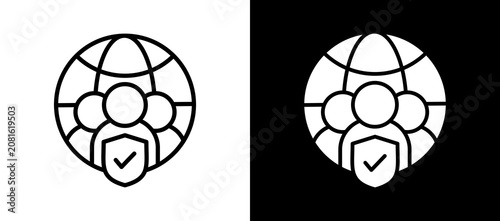 Fotografie Public Protection whiteblack icon