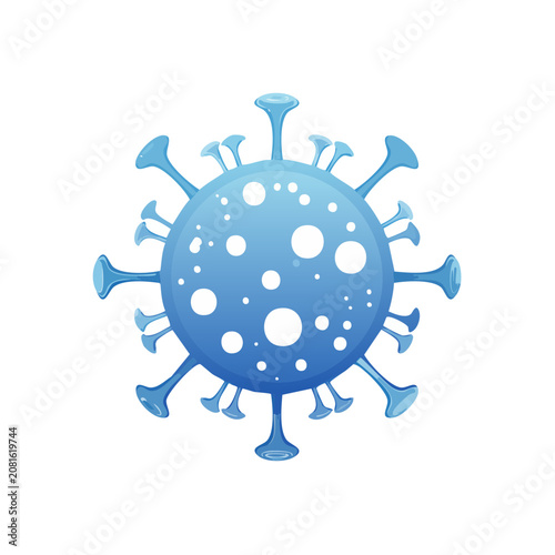 Blue Coronavirus Vector Illustration