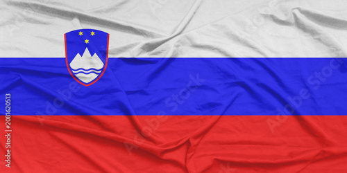Slovenia Flag Air Waves Close Up