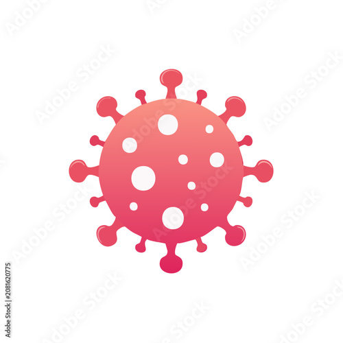 Flat coronavirus icon vector illustration