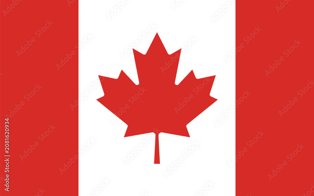 Obraz premium Flag of Canada Vector Illustration