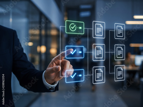 AI Document Approval Checklist Dashboard with Digital Verification and Workflow Management