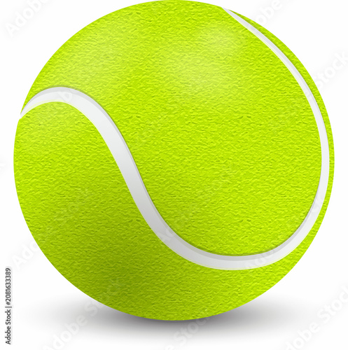 tennis ball isolated on white