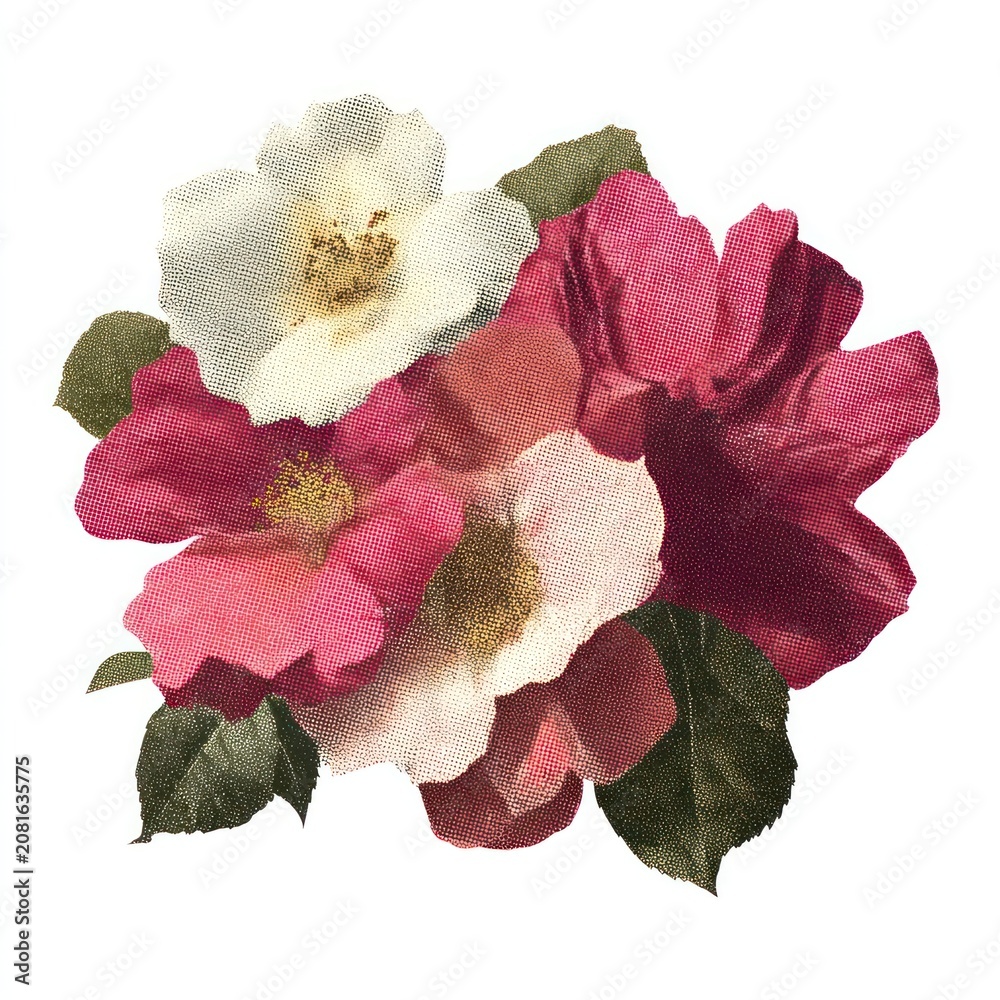 Fototapeta premium Vintage floral illustration elegance