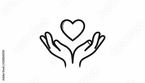 Photography Hands holding a heart symbol.