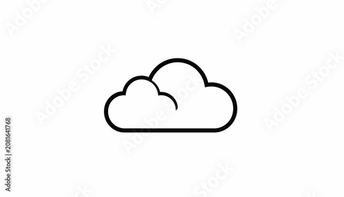 Simple Cloud Icon Design Element.