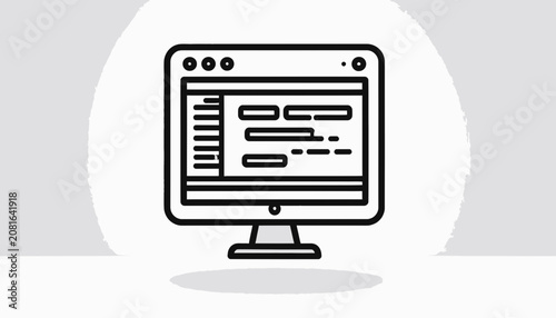 Computer Monitor Displaying Code Screen.