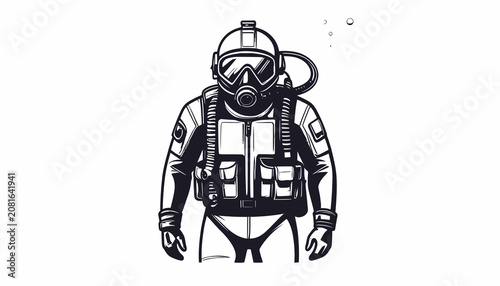 Astronaut in Space Suit Equipment.
