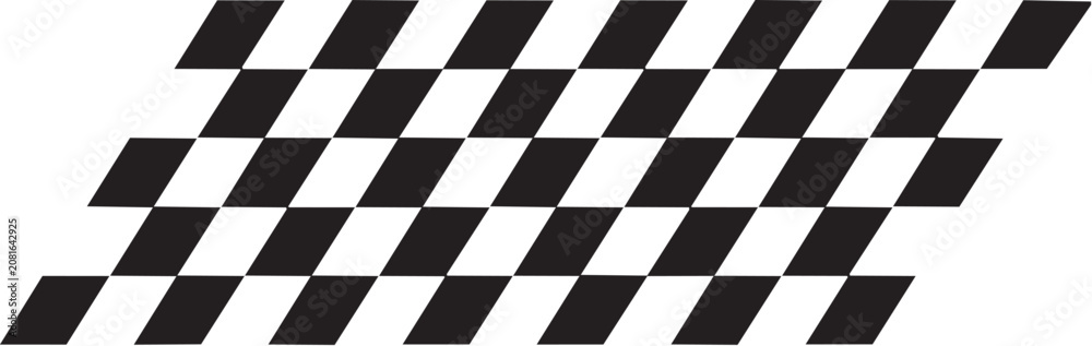 Obraz premium Black and white checkered vector graphic design with diagonal pattern