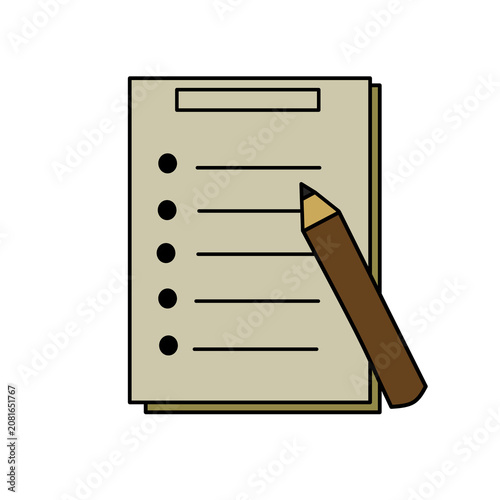 To Do List Notebook Illustration with pencil icon