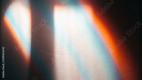 Canvas Print Holographic rainbow light leak overlay featuring iridescent prism reflections, g