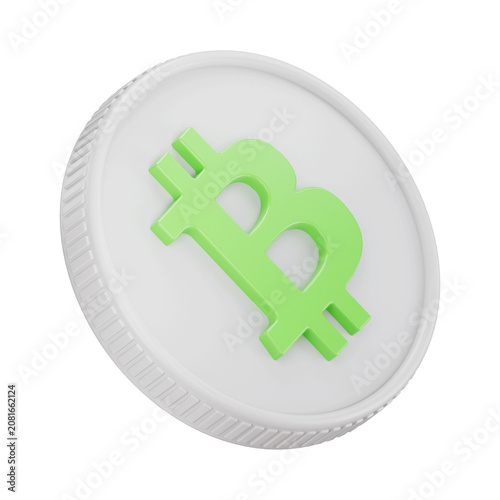 Bitcoin Cash BCH Cryptocurrency Coin 3D Render Illustration