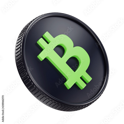 Bitcoin Cash BCH Cryptocurrency Coin 3D Render Illustration