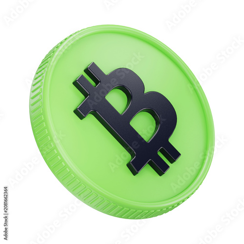 Bitcoin Cash BCH Cryptocurrency Coin 3D Render Illustration