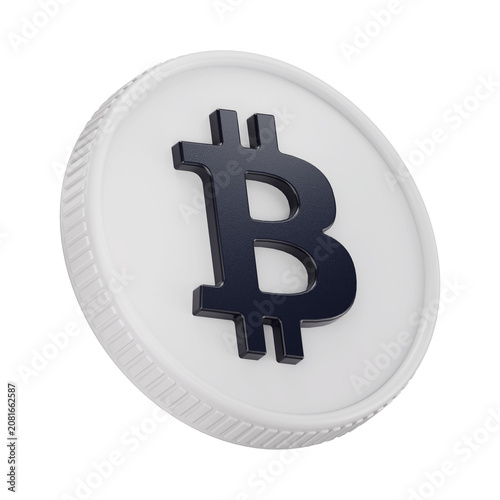 Bitcoin BTC Cryptocurrency Coin 3D Render Illustration