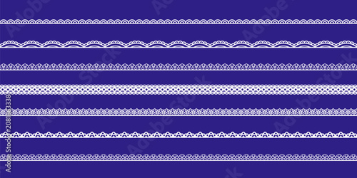 Foto Vector seamless lace border set