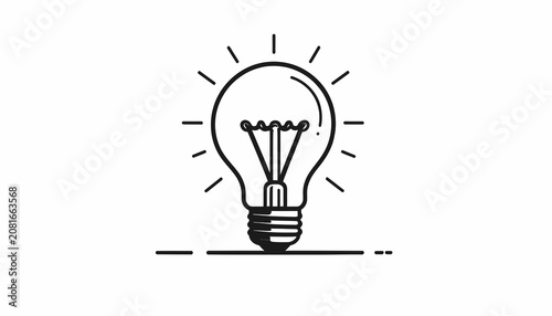 Schilderij op canvas Light Bulb Idea Concept Symbol.