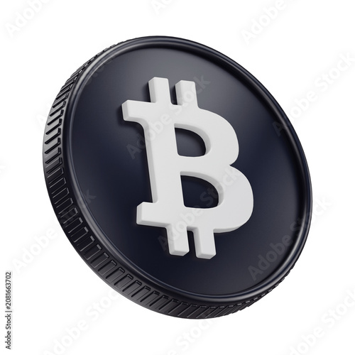 Bitcoin BTC Cryptocurrency Coin 3D Render Illustration