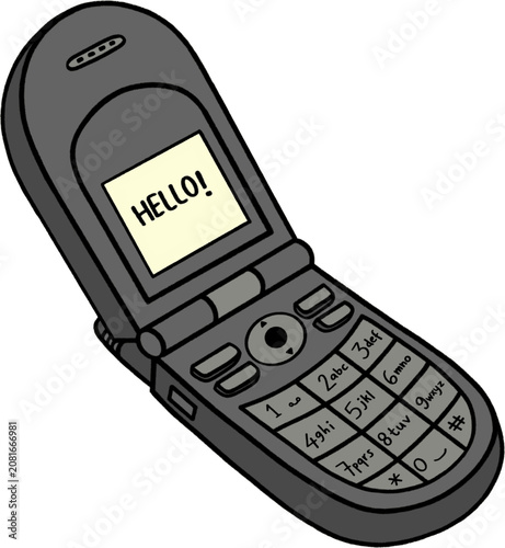 mobile phone isolated on white